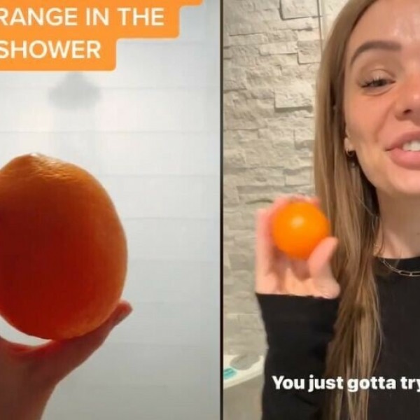 На социјалните мрежи се шири необичен тренд: Еве објаснување зошто луѓето јадат портокали под туш (ВИДЕО)