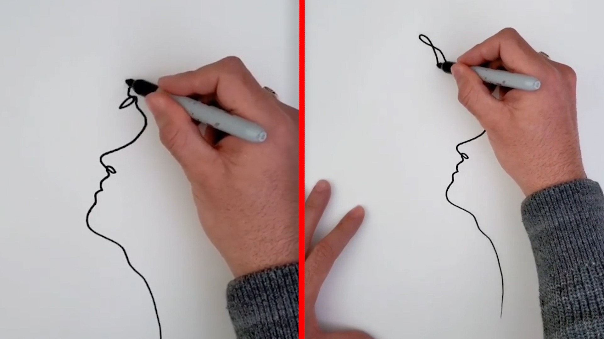 (ВИДЕО) Започнал да црта машки портрет, а потоа направи нешто феноменално