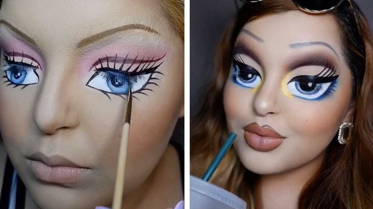 За момент се трансформира во Барби: Девојка прави неверојатни нешта со само шминка