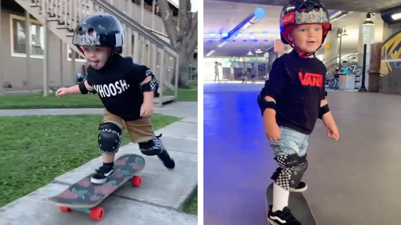 (ВИДЕО) Има две години и импресивни вештини: Скејтот е негов најдобар пријател