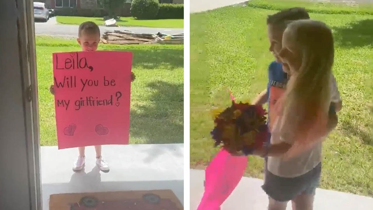 Видео кое ќе ве разнежни: Момче ја моли другарката од градинка да му биде девојка