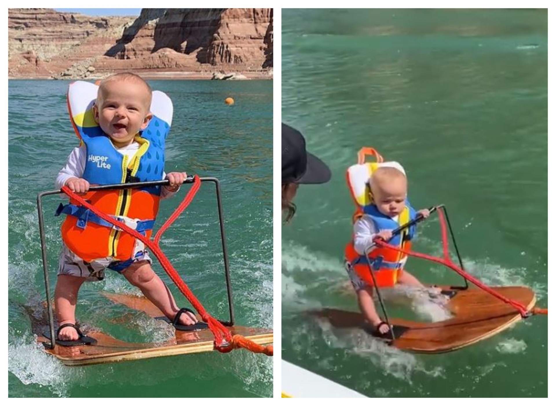 Видео кое масовно се споделува: Бебе од шест месеци го собори светскиот рекорд во скијање на вода