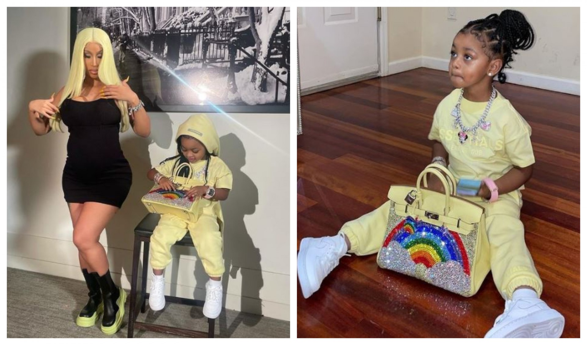 100 часа се лепени само кристалите: Чантата која Карди Би ѝ ја купи на 3-годишната ќерка е главна тема во модниот свет
