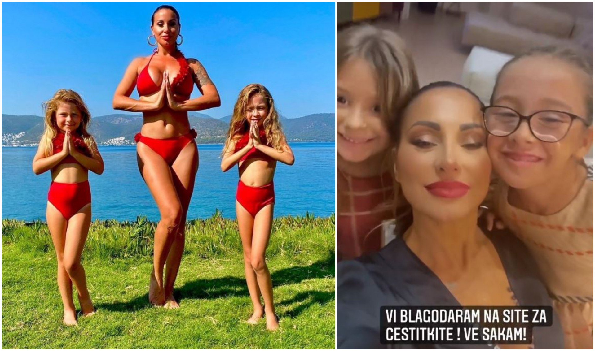 Во исти костими за капење: Како уживаат на Миконос ќерките на Сузана Гавазова? (ФОТО)