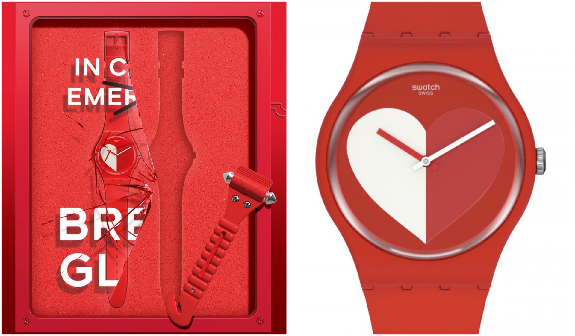 Часовник на неделата: HALF HEART RED на Swatch за сите заљубени души