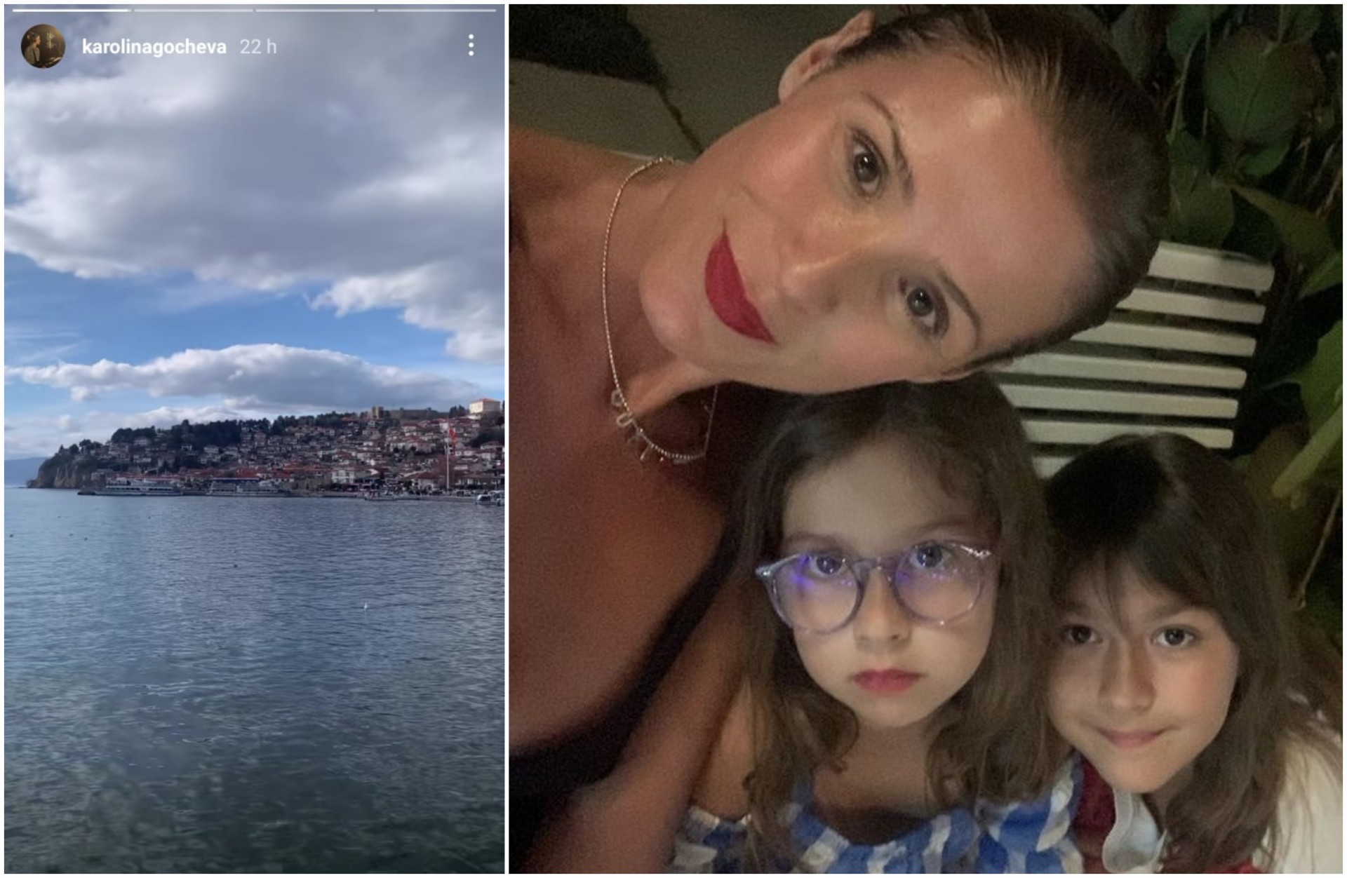 Во македонскиот Ерусалим: Каролина Гочева со внуките ужива во преубавиот Охрид