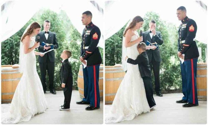 Мало момче не можело да ги задржи солзите на венчавката на татко му: Особено го погодил говорот на невестата