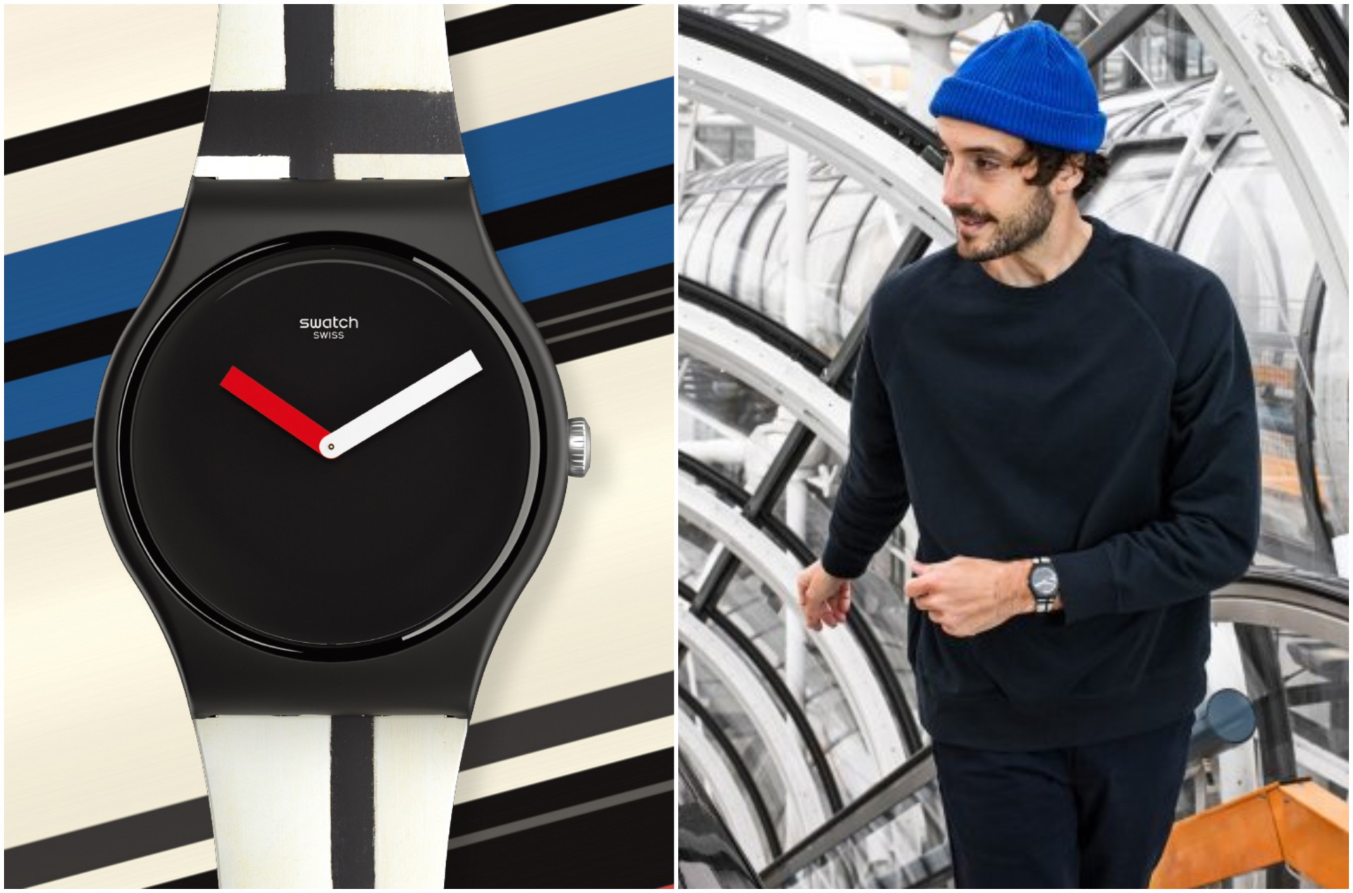 Часовник на неделата: RED, BLUE AND WHITE, BY PIET MONDRIAN на Swatch освојува со својата креативност