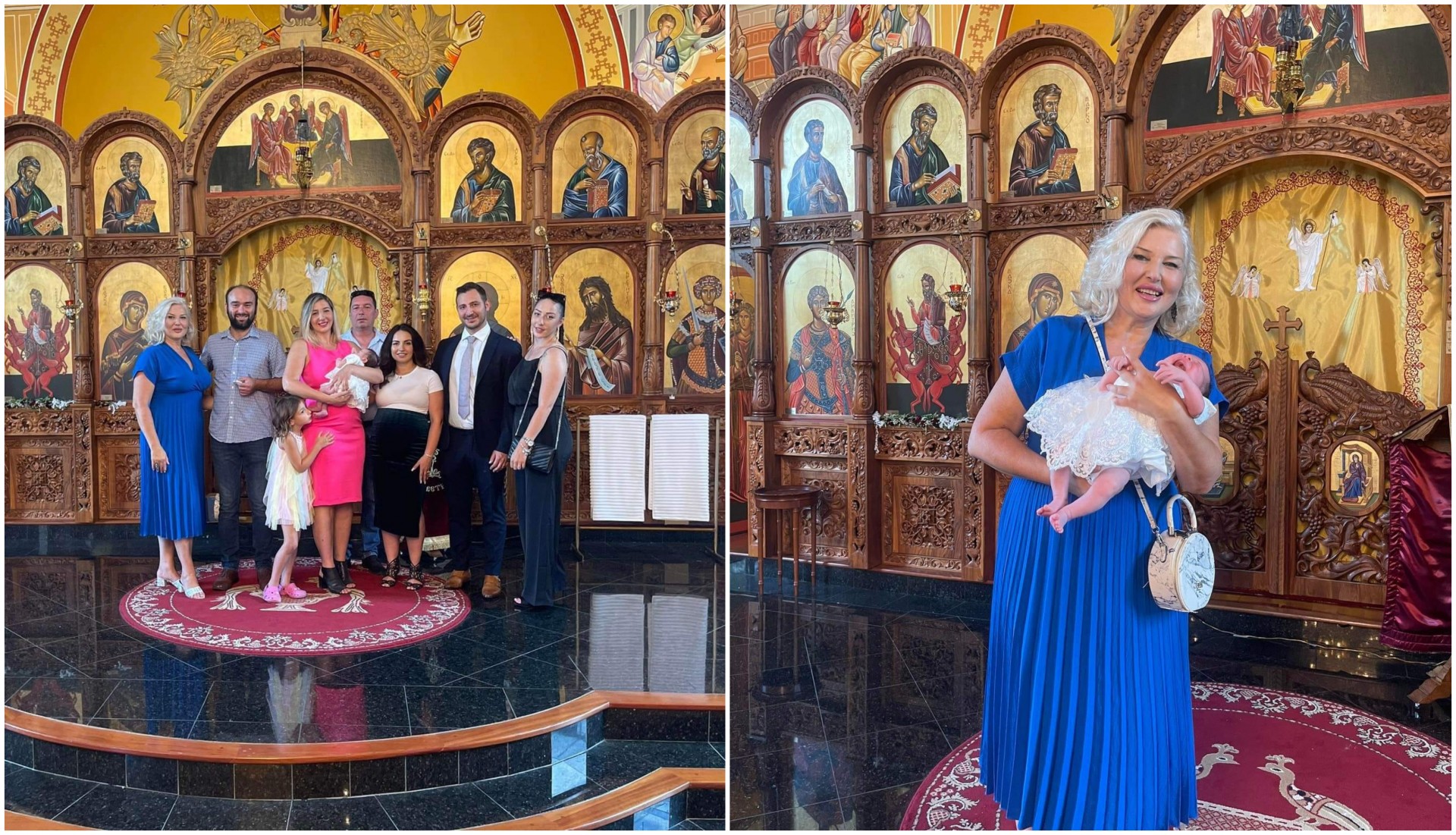 Крстена во Христа, облечена во Христа: Ели Танасковска отпатува во Канада за крштевката на внуката Софи (ФОТО)