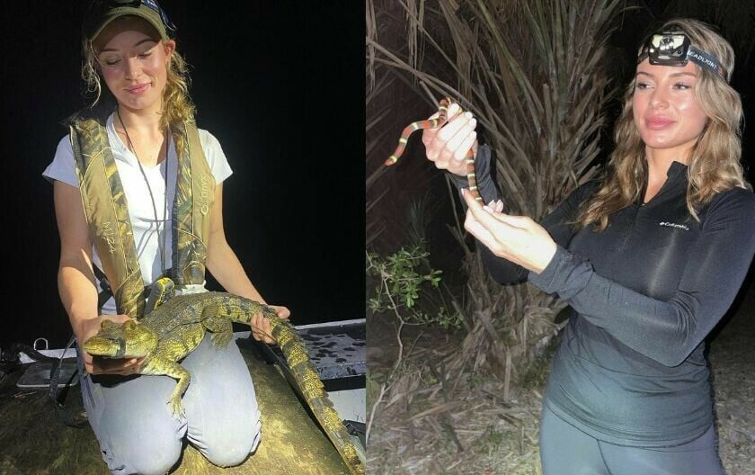 Лови питони, проучува алигатори и нурка со морски кучиња: Покрај кариерата како научник, оваа девојка прави и нешто поинакво (ФОТО)