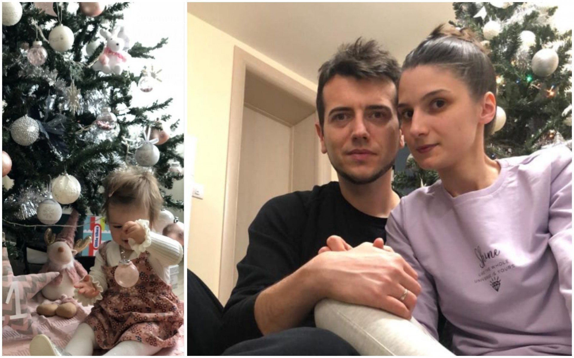 Елката блесна и во домот на Александар Белов: 11-месечната ќеркичката на пејачот не може да ѝ се изнарадува (ФОТО)