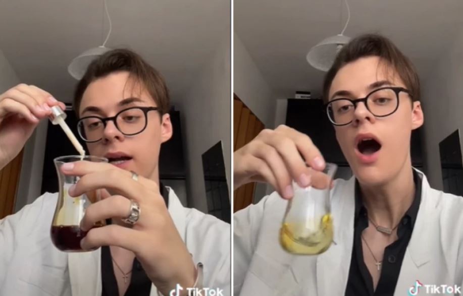 Студентот по медицина Андреја покажа супер трик: Еве како да проверите дали вашиот серум за лице навистина содржи витамин Ц (ВИДЕО)