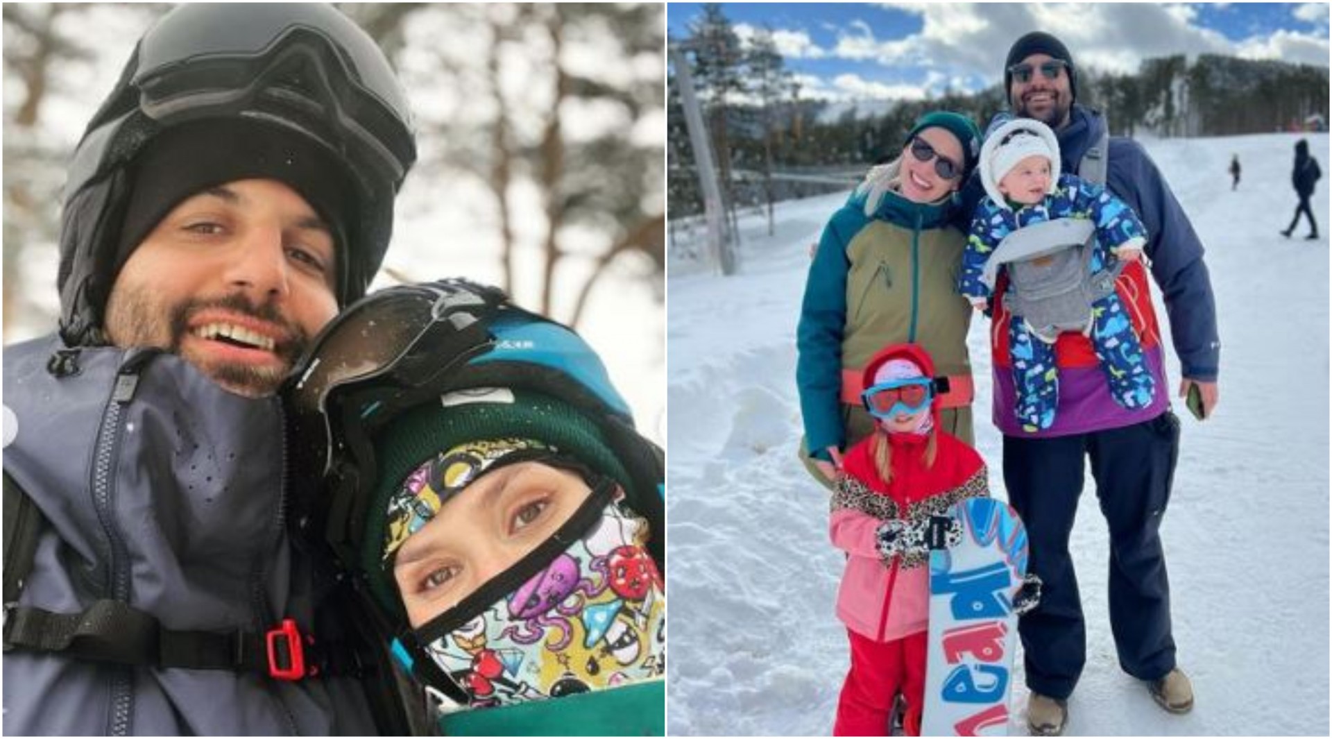 Семејна идила од Златибор: Прв снег за Кирил, искуство кое не се заборава за Илина (ФОТО)