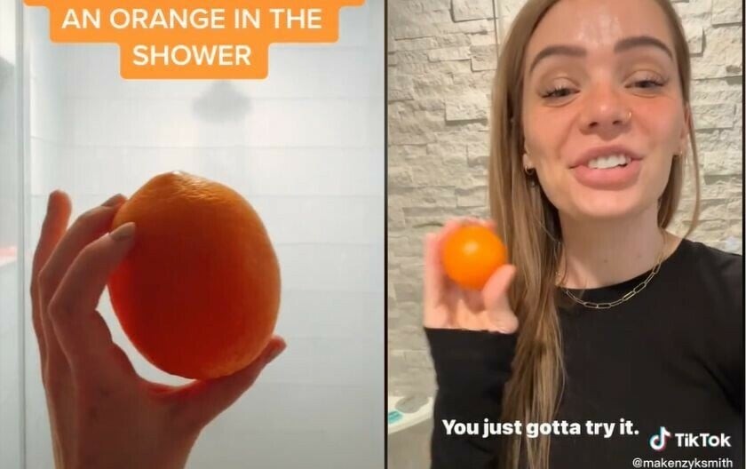 На социјалните мрежи се шири необичен тренд: Еве објаснување зошто луѓето јадат портокали под туш (ВИДЕО)