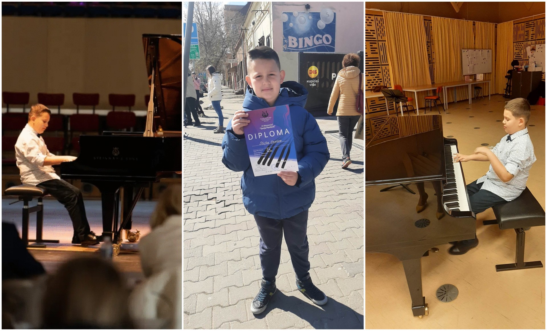 За три години има учествувано на повеќе од 30 натпреварувања во Македонија и надвор од неа: 10-годишниот пијанист Стефан Ончев за своите успеси од светски размери