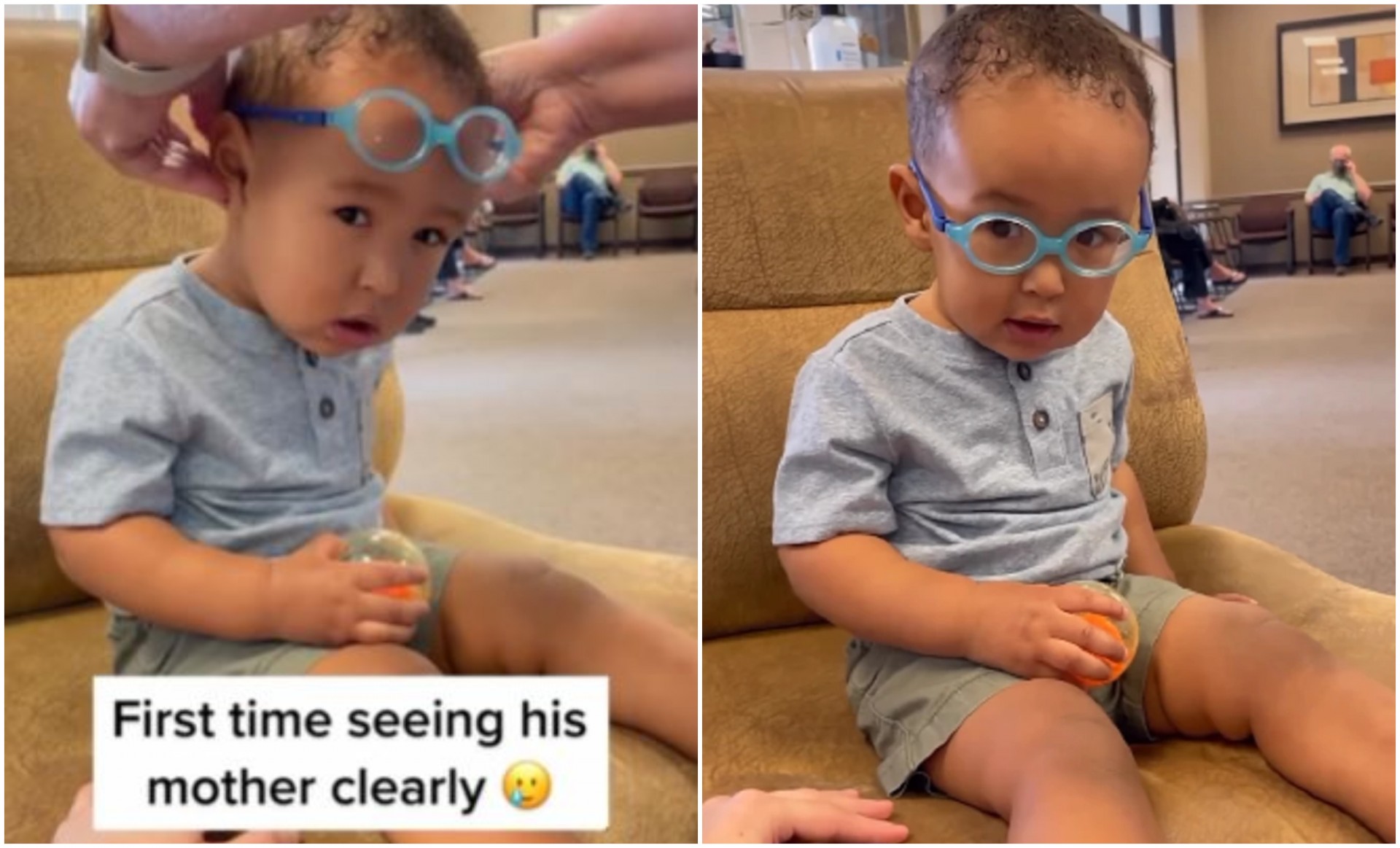 На момче му ставиле очила со диоптер, по што за првпат ја видело својата мајка кристално јасно: Неговата реакција ги разнежни сите (ВИДЕО)