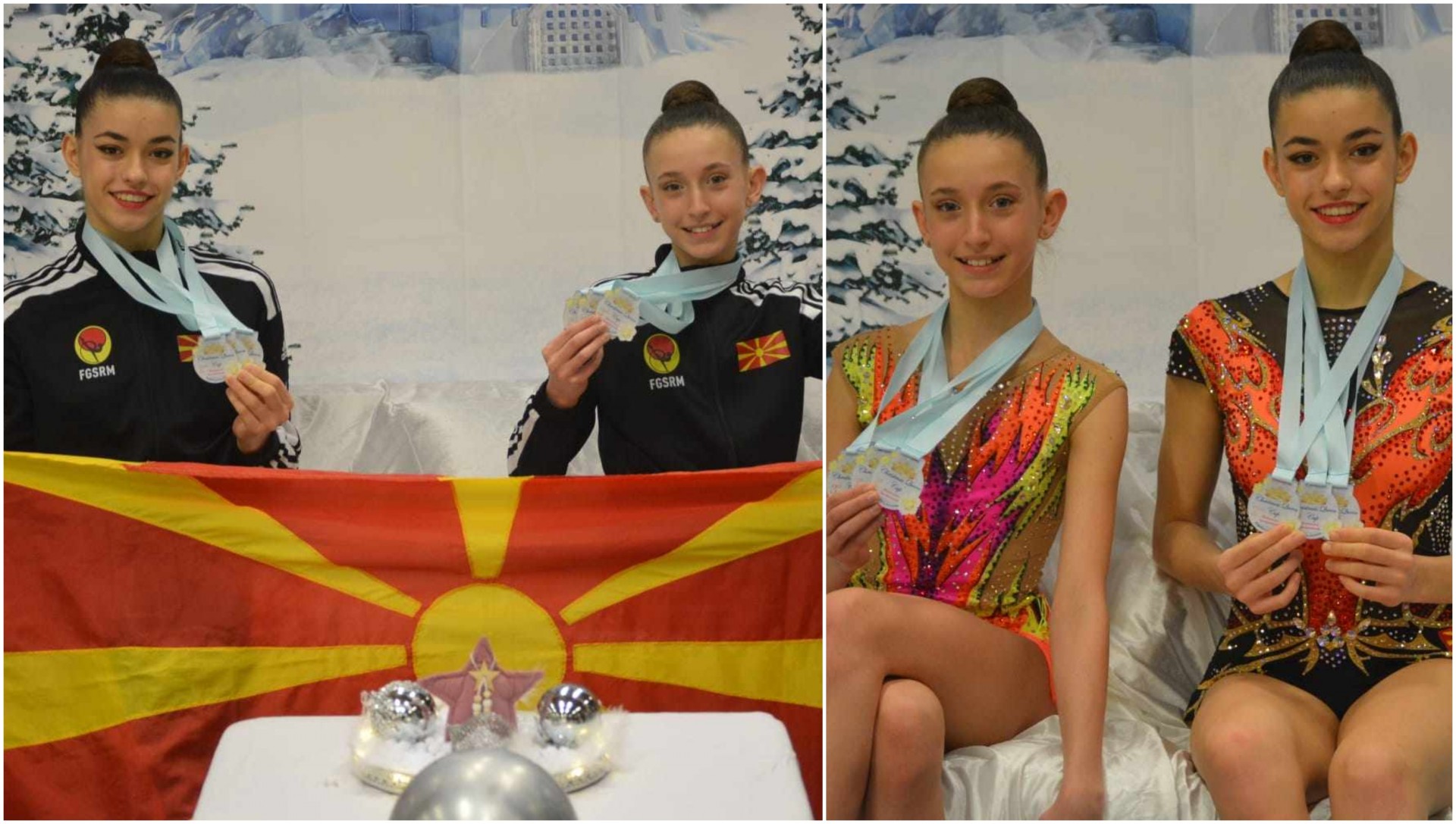 Илина и Ева и освоија злато, сребро и бронза за Македонија на Интернационален натпревар во ритмичка гимнастика