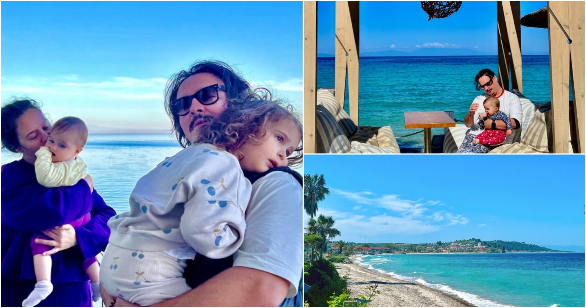 Пере Нокаут со сопругата и ќерките на одмор во Грција: Тие и јас пред магичното зајдисонце