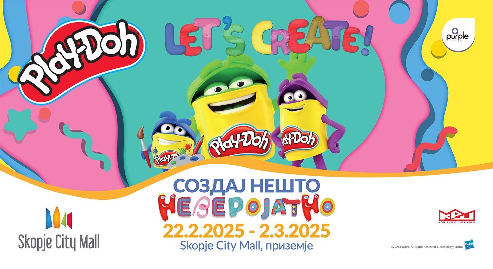 Play-Doh те кани на креативна авантура во Скопје Сити Мол!