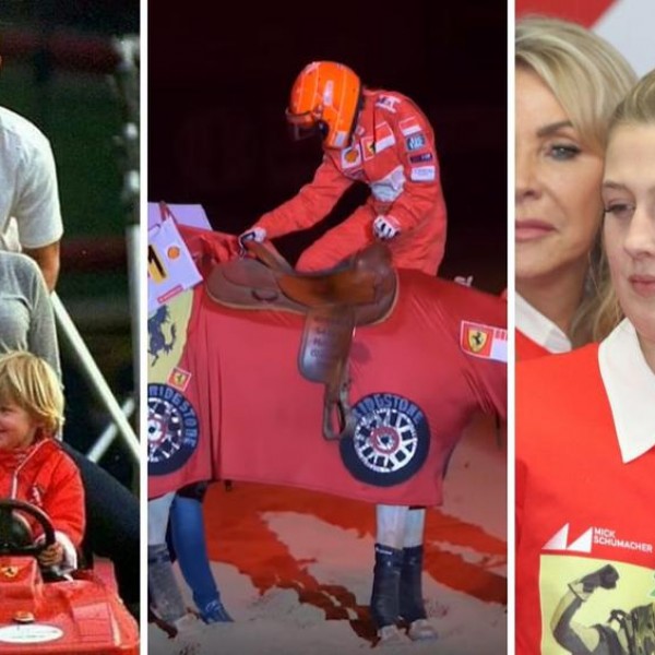 (ФОТО) Тато ова е за тебе: Џина за Шумахер ги носеше боите на Ферари