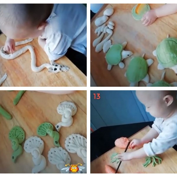 (ВИДЕО) Талентирано 3 - годишно момче прави неверојатни креации од тесто