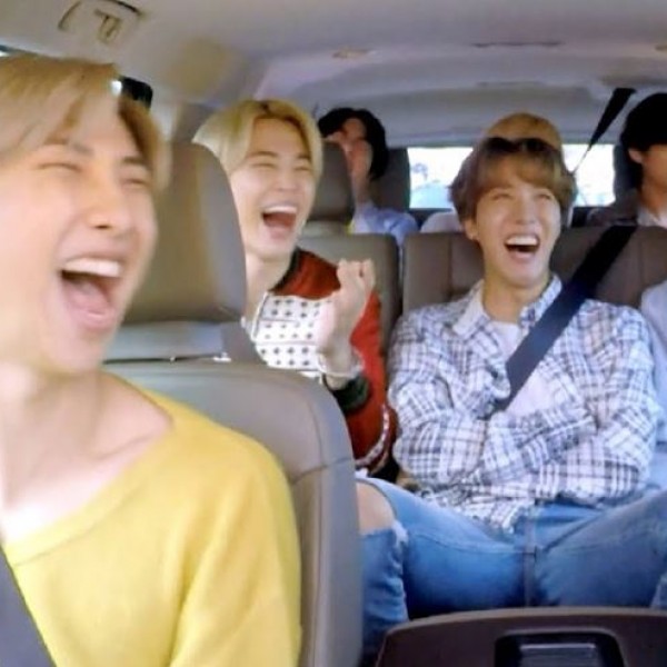 Досега необјавено видео од БТС: Погледнете што пеат момците во „Carpool“ караоке