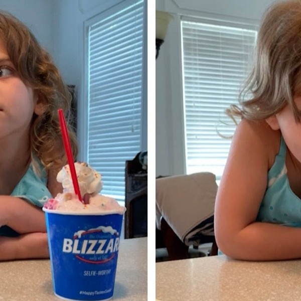 Преслатко видео: Девојче му шепоти на сладоледот за време на предизвикот за трпеливост