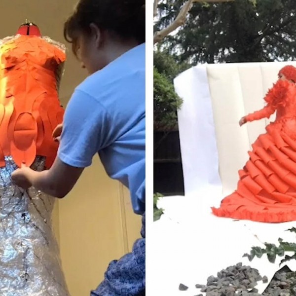 Создаде хартиена копија: Студентка го рекреираше својот омилен Мет Гала фустан