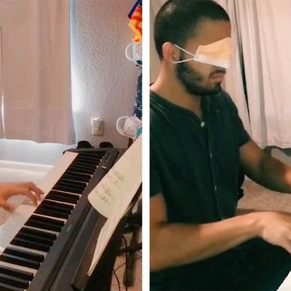Студент по стоматологија по предавањата ужива во музиката: Свири пијано со затворени очи