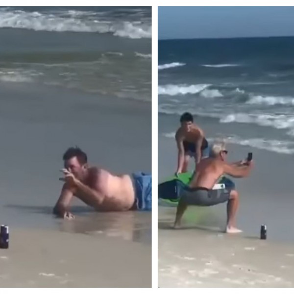 Тато, не ме срами: Татковци позираат на плажа по примерот на нивните ќерки