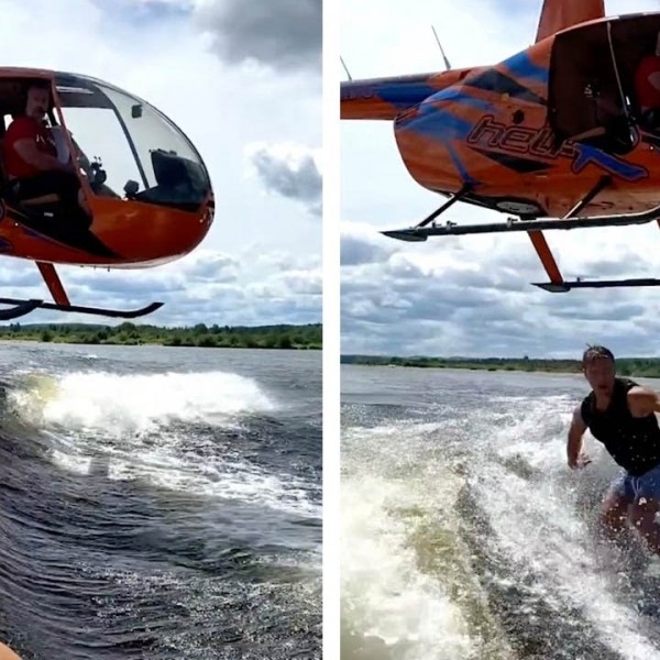(ВИДЕО) Најлудиот скок досега: Од хеликоптер на даска за сурфање