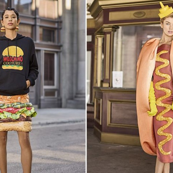 Хамбургер здолниште, хотдог фустан: Дали би ги носеле овие модели на светски познатиот моден бренд?
