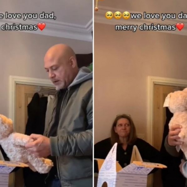 Реакцијата на таткото ги расплака сите: Никогаш повеќе нема да се одвои од подарокот кој за Божиќ му го купија неговите деца