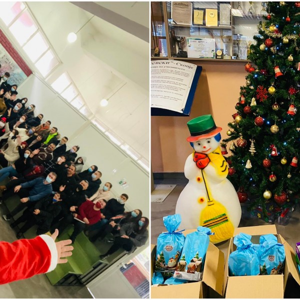 Директори се многу, Дедо Мраз е еден: Директорот на СУГС „Владо Тасевски“ на уникатен начин ги честиташе празниците на учениците
