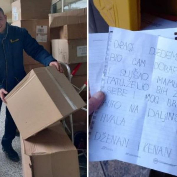 Емотивна приказна, која ја враќа довербата во луѓето: Поштар нашол изгубено писмо до Дедо Мраз, па на децата им ја исполни желбата