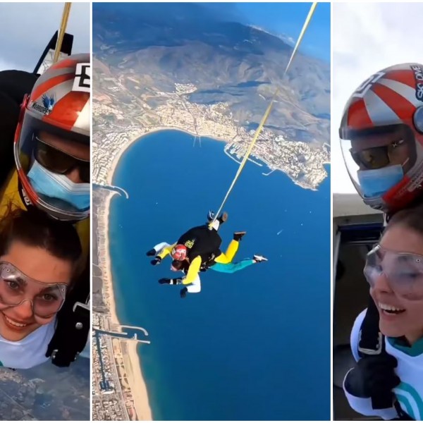 Храбра девојка: Џејла Рамовиќ со насмевка на лицето скокна од авион (ВИДЕО)