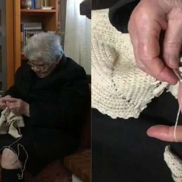 Баба која секој би ја посакал: На својата внука на старомоден начин ѝ прави кратки маици? (ВИДЕО)