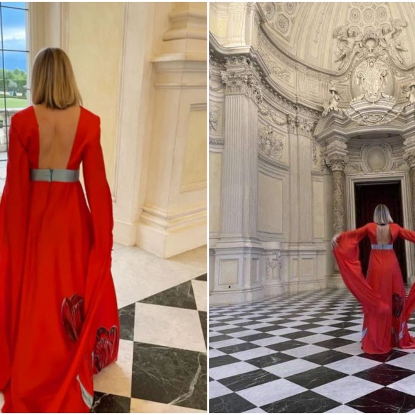 Нова модна надеж во Македонија: Креацијата на Александра за тиркизниот килим на Евровизија ја создаде матурант од Штип (ФОТО)