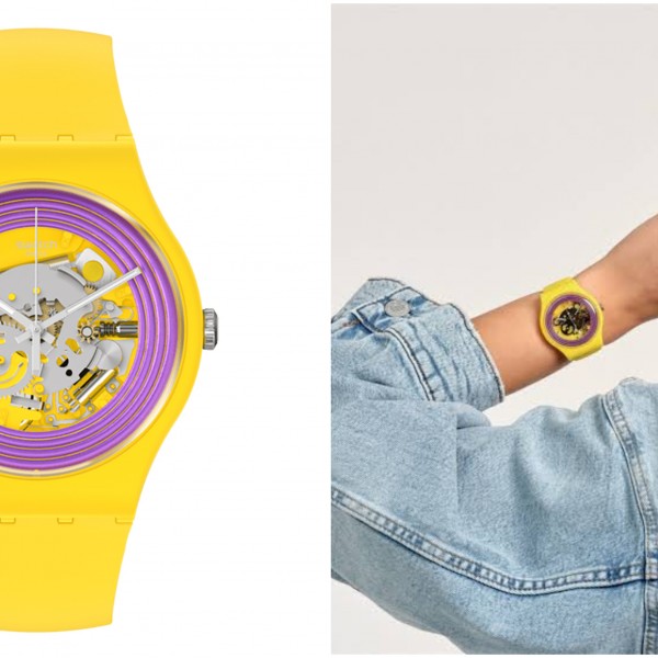 Часовник на неделата: Заблеската во во жолто - бидете во тренд цело лето со PURPLE RINGS YELLOW на Swatch
