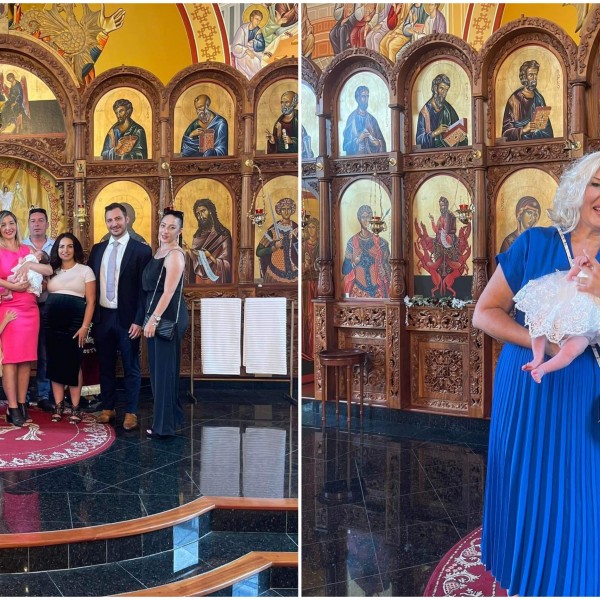 Крстена во Христа, облечена во Христа: Ели Танасковска отпатува во Канада за крштевката на внуката Софи (ФОТО)