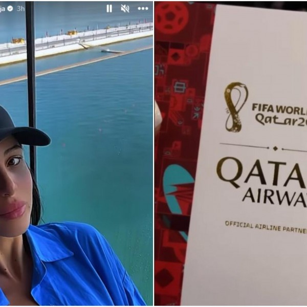Анастасија Ражнатовиќ пристигна во Катар: Не се грижи за строгиот кодекс на облекување, туку ги диктира модните трендови за следното лето (ФОТО)