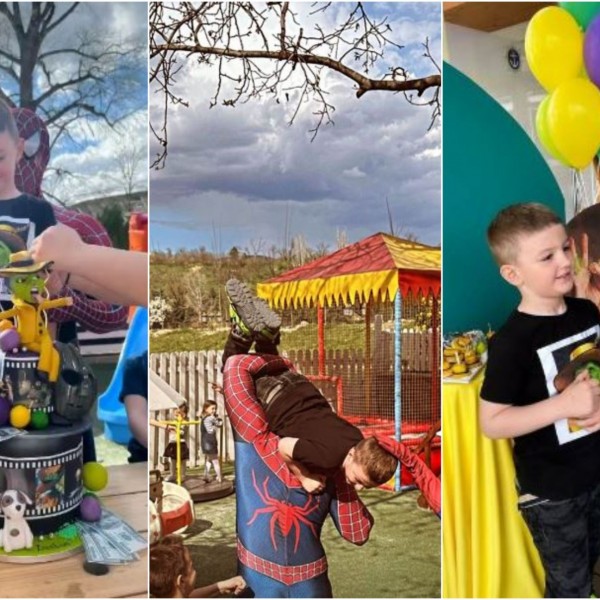 Синот на Нина и Борко Ристовски наполни 5 години: Душан доби роденденска забава со омилените суперхерои (ФОТО)