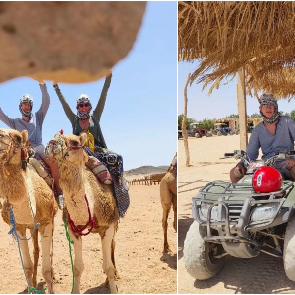 Јаваа камила и возеа четирицикли во пустина: Тијана Дапчевиќ со синот Вук во адреналинска авантура (ФОТО)