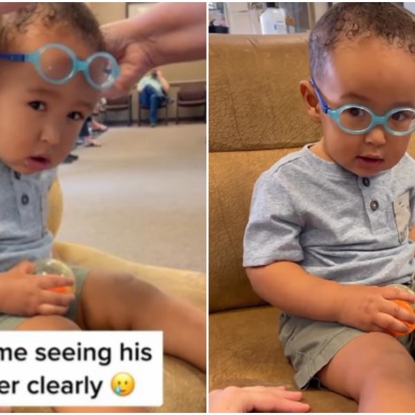 На момче му ставиле очила со диоптер, по што за првпат ја видело својата мајка кристално јасно: Неговата реакција ги разнежни сите (ВИДЕО)