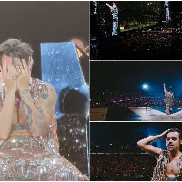 Добредојдовте на финалното шоу: Хари Стајлс падна на колена и плачејќи се поздрави со милионите фанови (ВИДЕО)