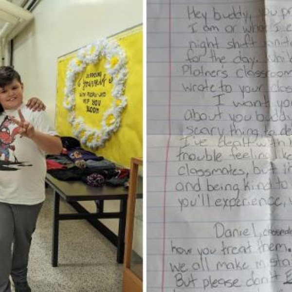 „Знам какво е чувството“: Училишниот чувар му напиша трогателно писмо на момче малтретирано од своите соученици (ВИДЕО)