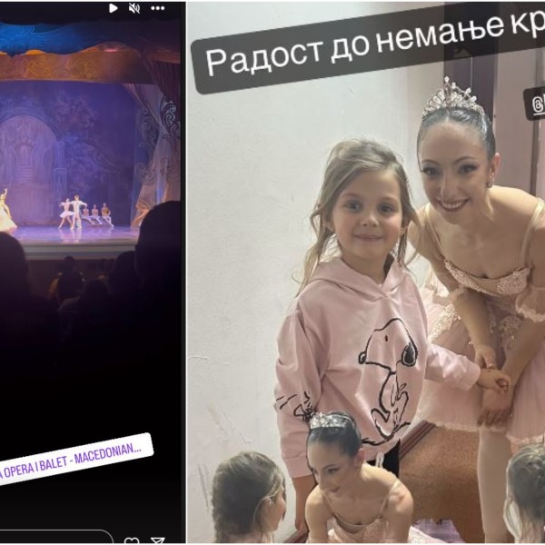 Ќерката на Димитар и Сара Мејс на претстава во НОБ: Уживаше во најволшебниот руски балет