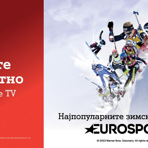 А1 Македонија воведува нови канали на А1 Xplore ТV - Eurosport, Discovery и TLC бесплатно со А1