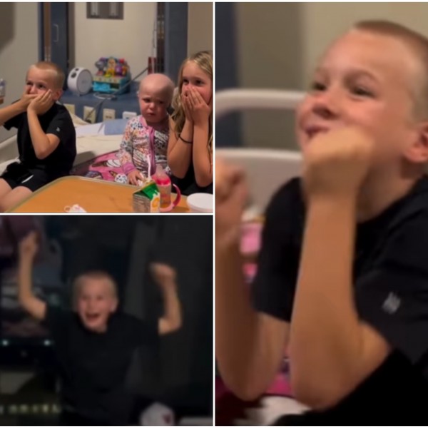 Безусловна љубов: Шестгодишно момче скока од радост кога дознава дека може да донира коскена срценива на болната сестра (ВИДЕО)