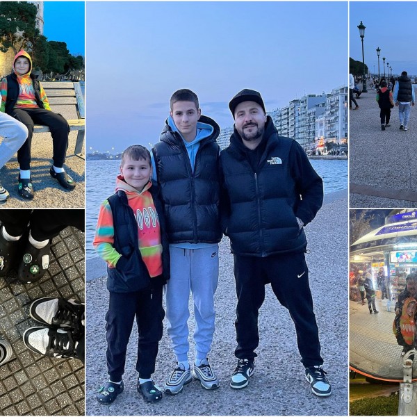 Веќе се големи момци: Панчо со синовите на прошета низ Солун